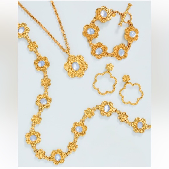 NWT Authentic Rare Luxury Julie Vos Flower Stations Statement Necklace - Picture 3 of 17